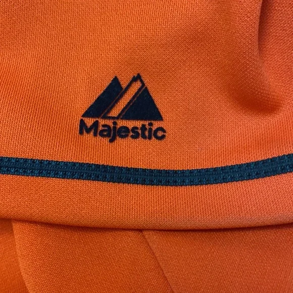 Miami Marlins Majestic Orange Silver Giancarlo Stanton Jersey Mens #27 Jerseys